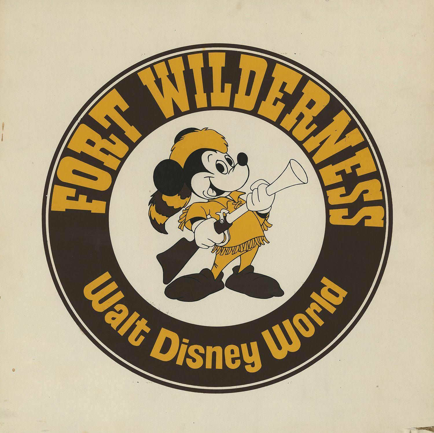 Original Walt Disney World Logo - This is an original silk-screened sign for Walt Disney World's Fort ...