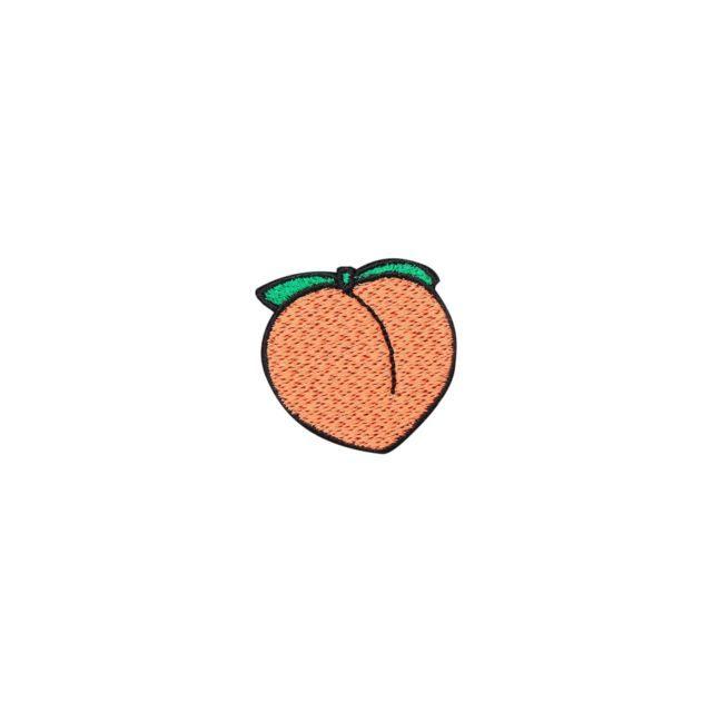 Cute Tumblr Logo - Peach Embroidered Patch Iron on Badge Gift Cute Tumblr KAWAII Fruit ...