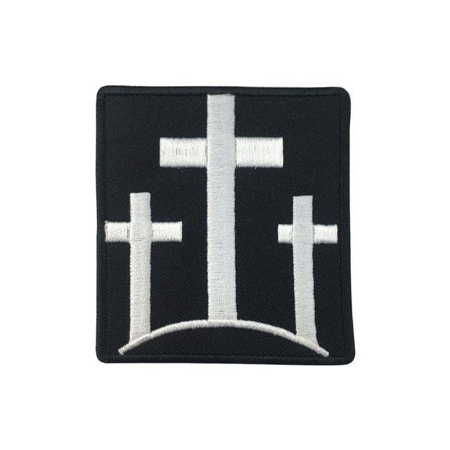 White Cross Fashion Logo - 10PCS White Cross Iron On Patches DIY Style Fashion Clothing