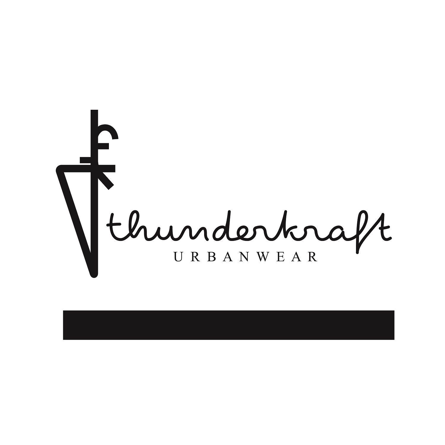 White Cross Fashion Logo - Elegant, Modern, Fashion Logo Design for Thunderkraft wear