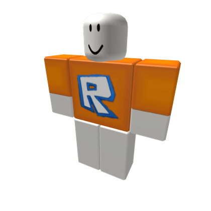 Roblox Orange Logo - Orange Shirt with Blue Roblox Logo - Roblox