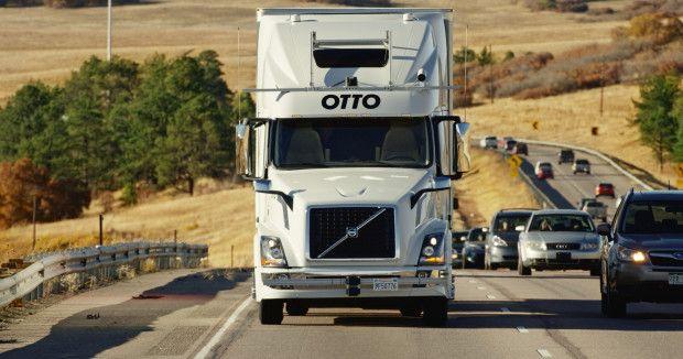 Uber Semi Truck Logo - Self-driving truck's beer run on Colorado's Interstate 25 gets ...