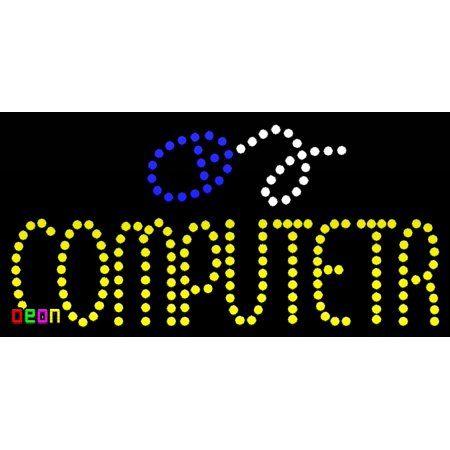 Walmart Computer Logo - Neon By Deon Computer & Mouse Logo LED Sign W Flashing