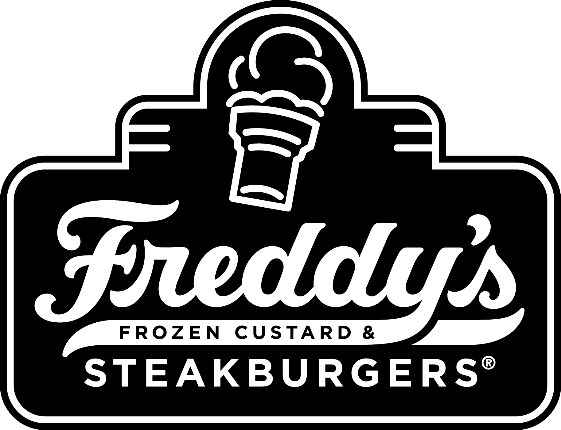 Frozen Black and White Logo - Graphics Library - Freddy's Frozen Custard & Steakburgers