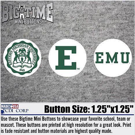 Eastern Michigan E Logo - Eastern Michigan University 3-Pack Mini Button | Eastern Michigan ...