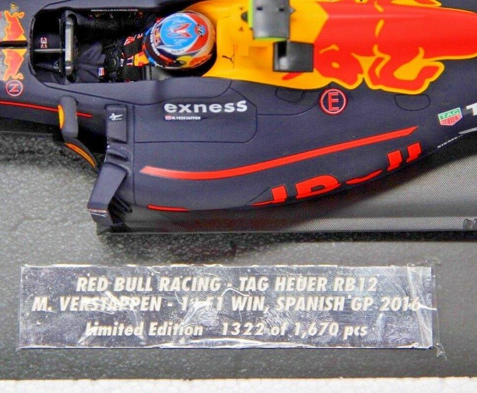 Toy Boat Red Bull Logo - MINICHAMPS Red Bull Verstappen 1st Win Spanish GP 2016 Resin ...