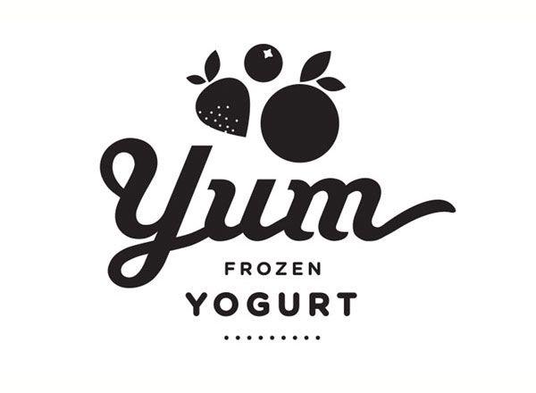 Frozen Black and White Logo - Yum Frozen Yogurt | Locus Interactive