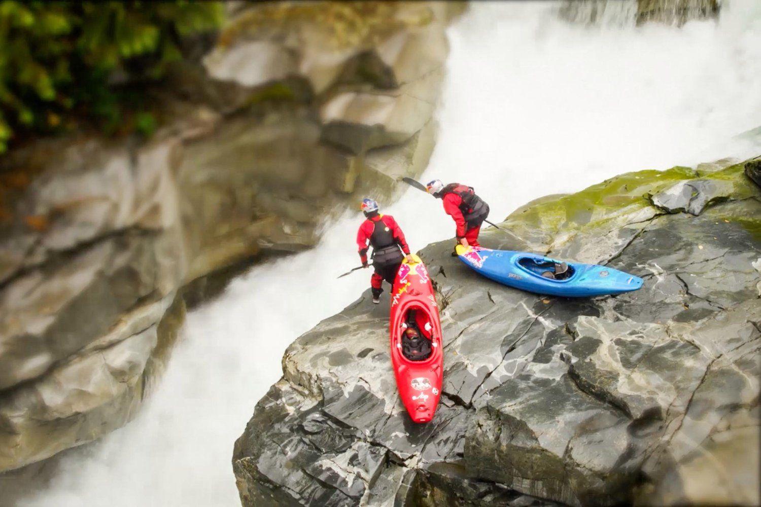Toy Boat Red Bull Logo - Tiny Kayakers: Tilt-shift kayaking drone filmed +video+