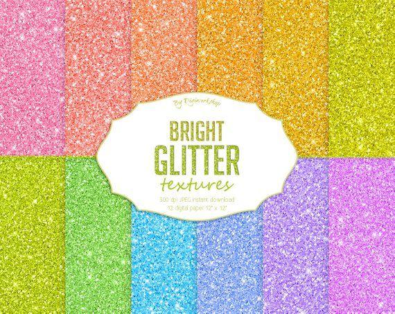 Shinning Multicolor Logo - Bright Glitter Textured Digital Paper shining multicolor