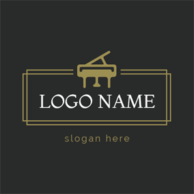 Gold Piano Logo - Free Music Logo Designs. DesignEvo Logo Maker