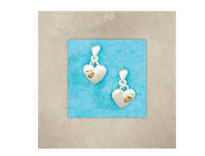 Big Sky Silver and Blue Logo - Big Sky Silver Heart of Gold Earrings 14k gold plate brushed silver