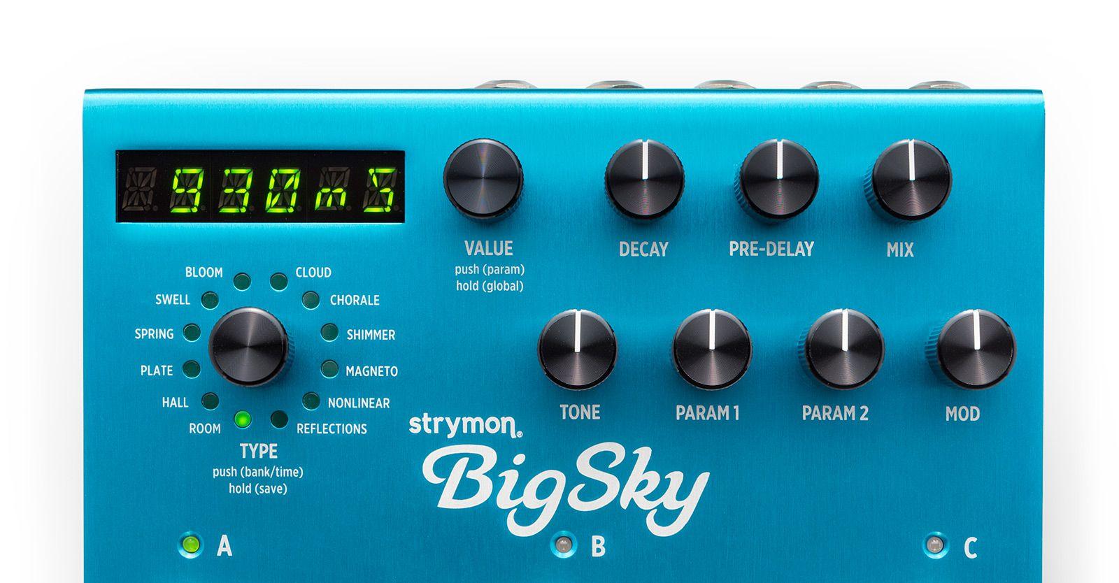 Big Sky Silver and Blue Logo - BigSky - Multidimensional Reverberator - Reverb Pedal - Strymon