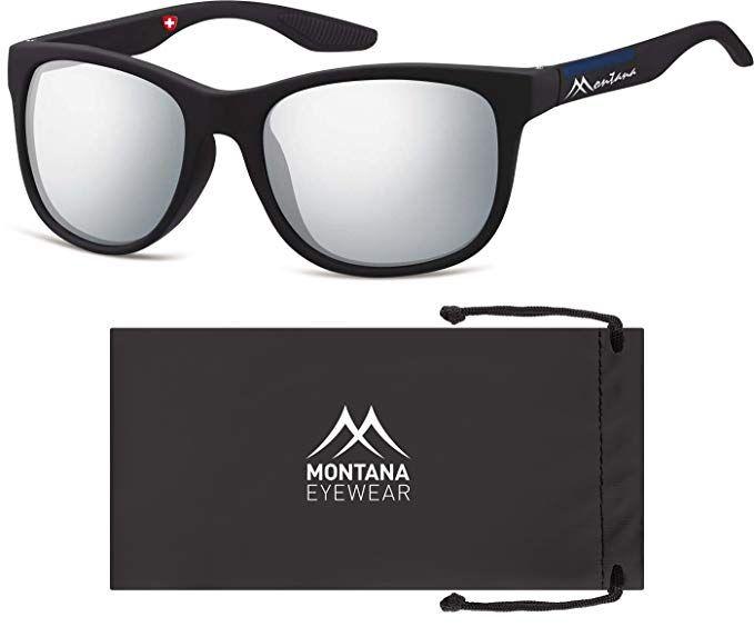 Big Sky Silver and Blue Logo - Montana MS313 Sunglasses, Multicoloured (Black/Blue/Revo Silver ...