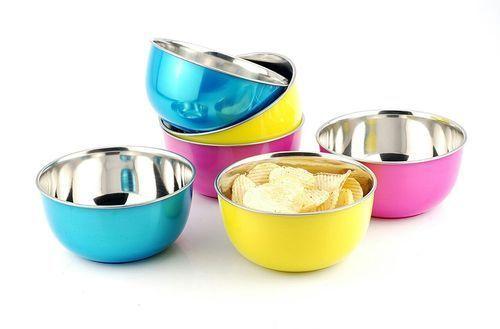 Shinning Multicolor Logo - Lovato Stainless Steel Micro Safe Shining Multicolor Bowl, For Home ...