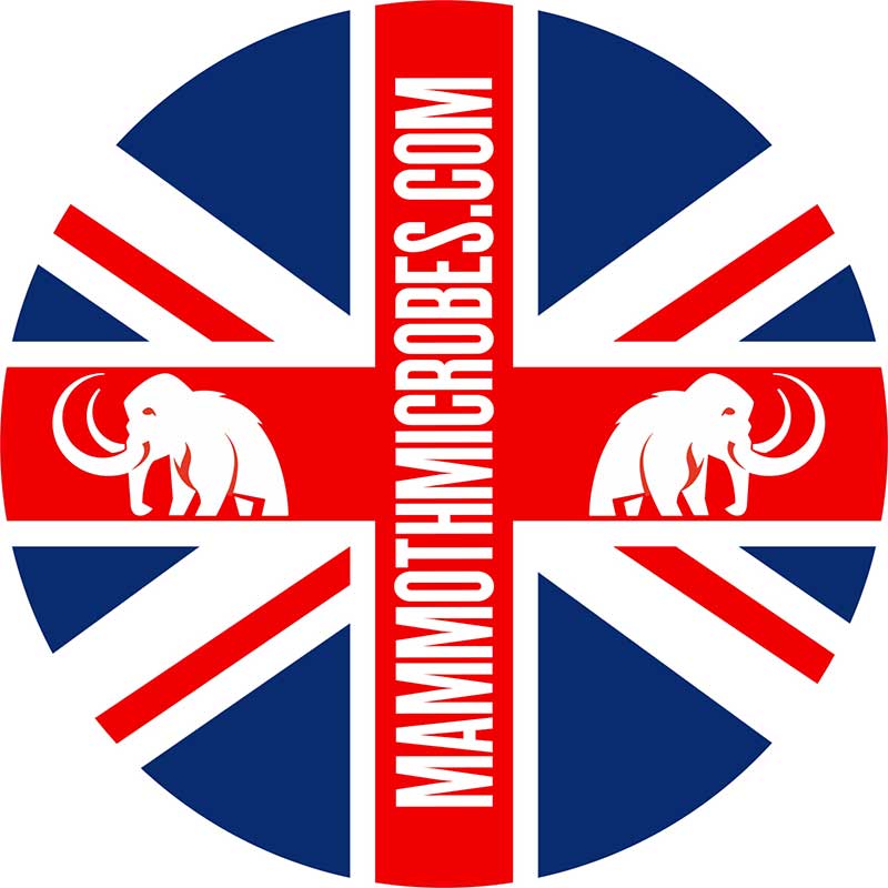 Mammoth in Red Circle Logo - UK-mammoth-sitcker - Mammoth Microbes