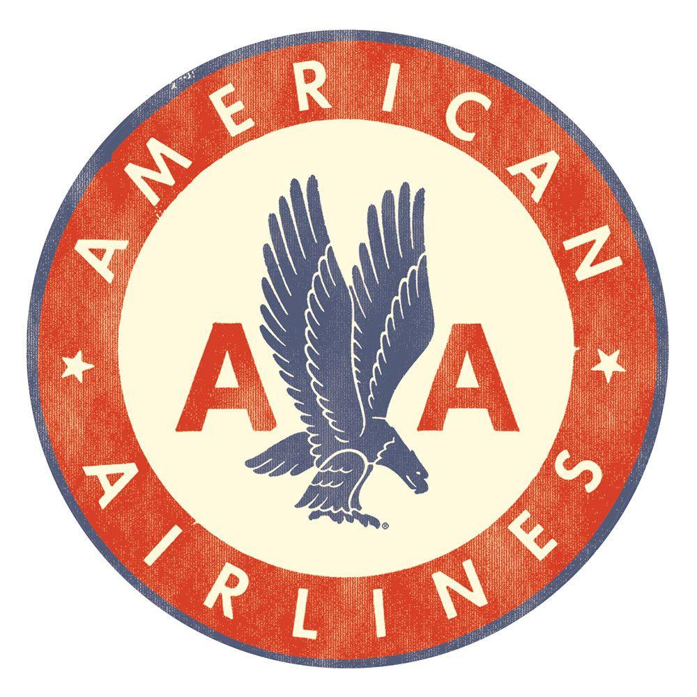 Bird with Red Circle Airline Logo - Vintage T Shirts, Hoodies : American Airlines Logo Sticker