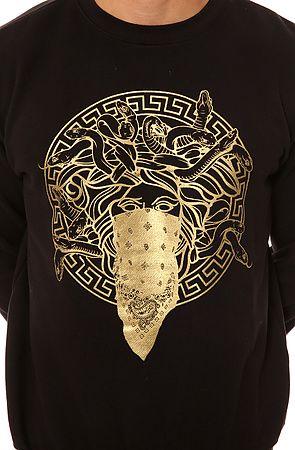 Crooks and Castles Versace Logo - Lyst and Castles The Primo Sweatshirt in Black in Black