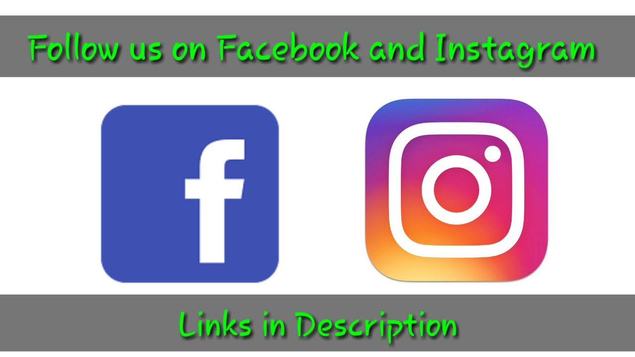 Follow Us On Facebook and Instagram Logo - Follow us on instagram and Facebook