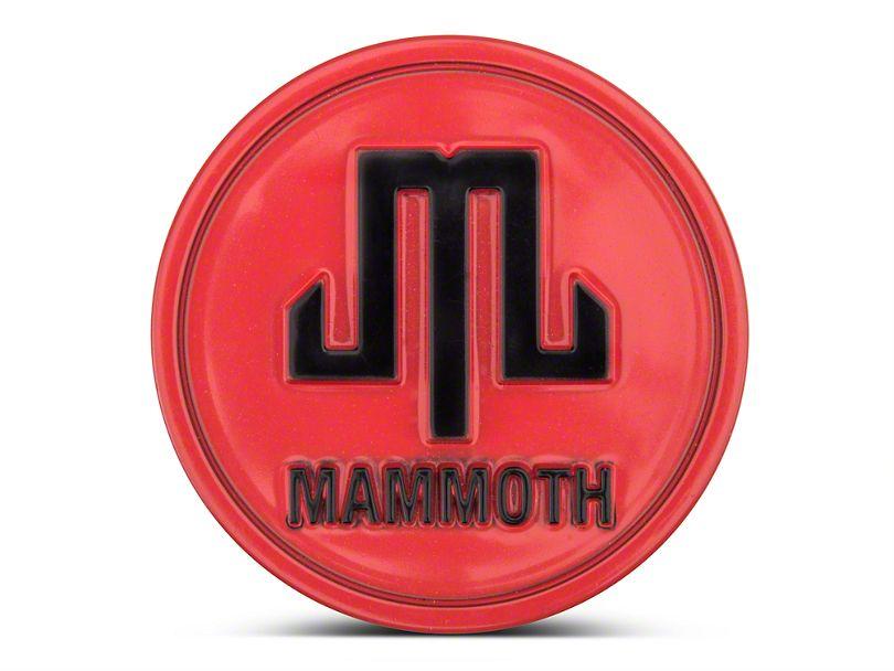 Mammoth in Red Circle Logo - Mammoth Jeep Wrangler Red Center Cap J101796 (87-19 Jeep Wrangler YJ ...