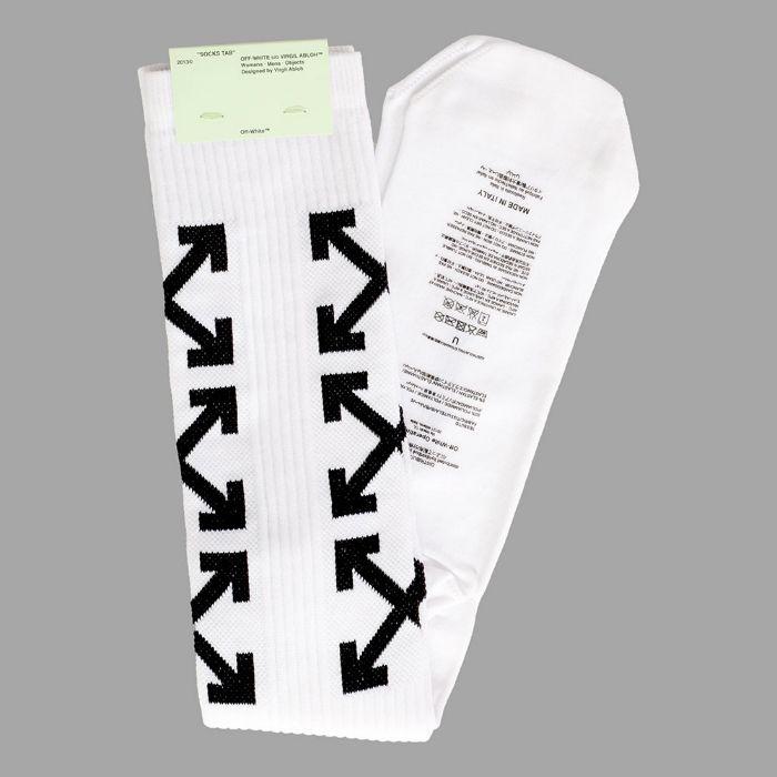 White Socks Logo - republic: OFF-WHITE ARROWS SOCKS off-white socks logo socks white ...