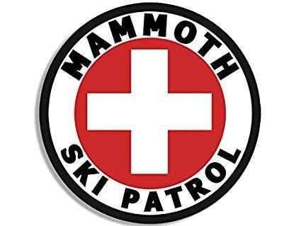 Mammoth in Red Circle Logo - Amazon.com: Round MAMMOTH SKI PATROL Sticker (california sierra ...