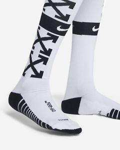 White Socks Logo - Nike X Off White Logo Mon Amour Football Socks Black Small Medium