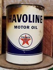 Old Havoline Logo - vintage texaco havoline super premium motor oil can