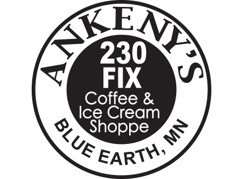 Frozen Black and White Logo - Coffee & Frozen Treats. Blue Earth, MN