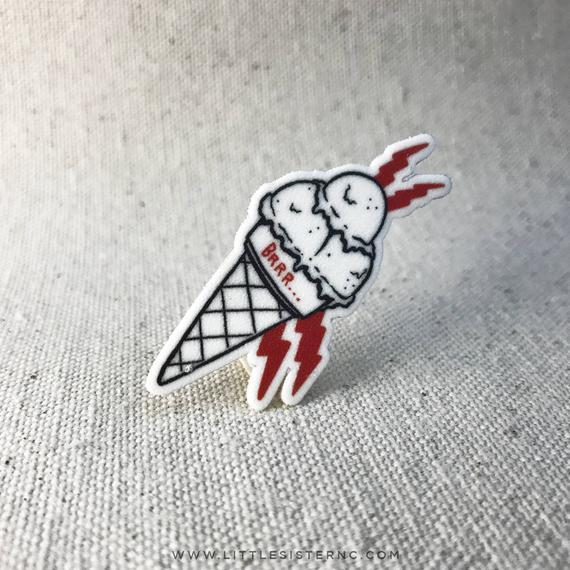 Gucci Ice Cream Logo - Gucci Mane Ice Cream Cone Face Tattoo // Brooch Lapel Pinback | Etsy