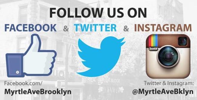 Follow Us On Facebook and Instagram Logo - Myrtle Avenue is now on Facebook, Twitter and Instagram!