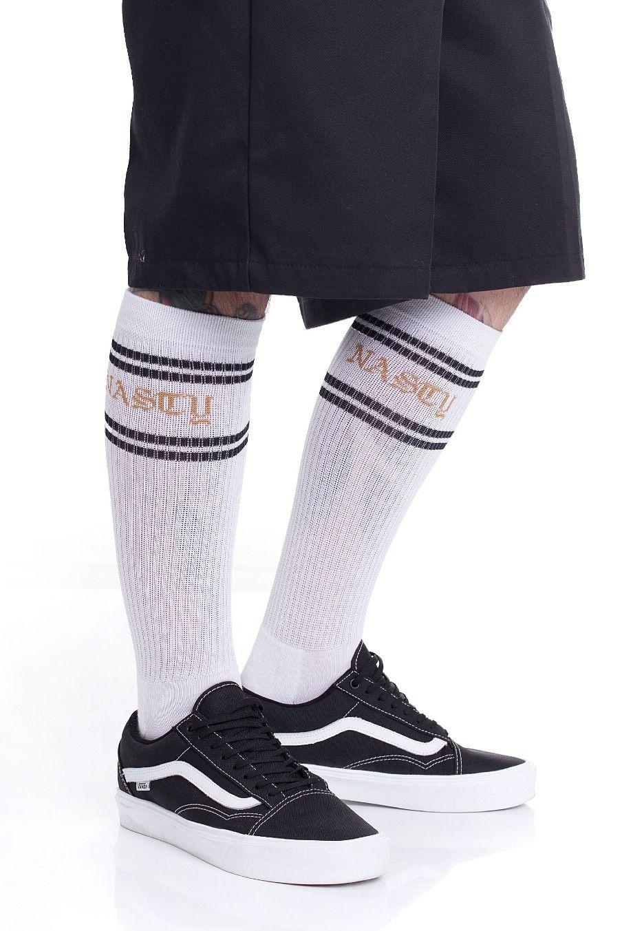 White Socks Logo - Nasty - Logo White Knee High - Socks - Official Beatdown Merchandise ...