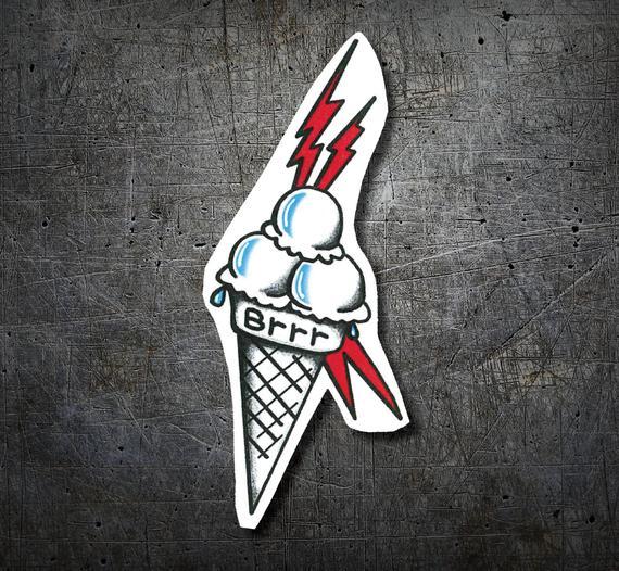 Gucci Ice Cream Logo - FULL SIZE Gucci Mane Tattoo Brrr Ice Cream Hip Hop | Etsy