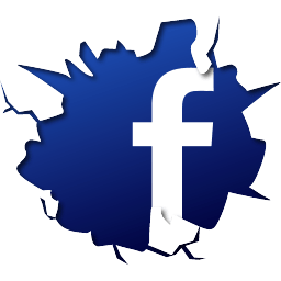 Cracked Facebook Logo - Break, crack, facebook, fb, social, social media, sosyal, sosyal