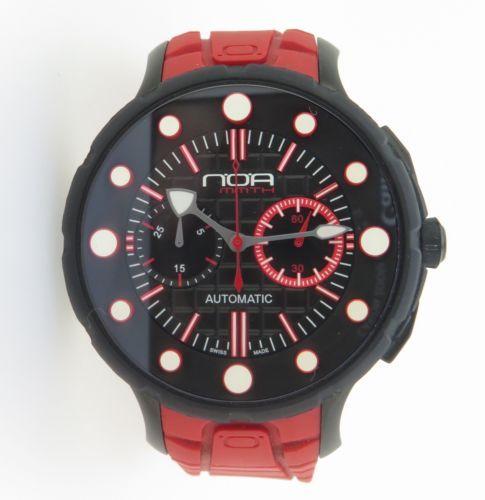 Mammoth in Red Circle Logo - NOA N.O.A. MAMMOTH MM003 RED 100M 47MM PVD AUTOMATIC CHRONOGRAPH ...