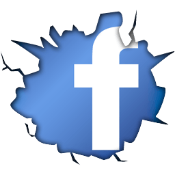 Cracked Facebook Logo - Facebook stuff