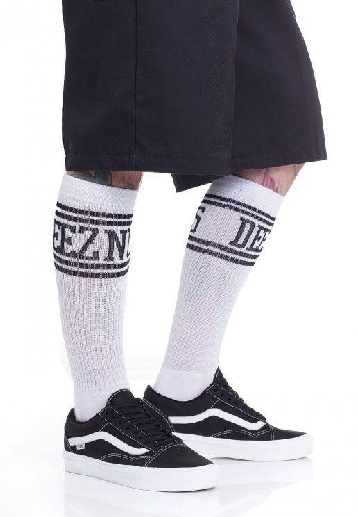 White Socks Logo - Deez Nuts - Logo White Knee High - Socks - Impericon.com US