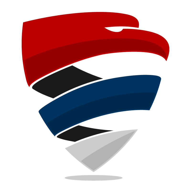 Red and Blue Eagle Logo - Home • Eagle E&R