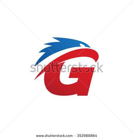 Red and Blue Eagle Logo - letter G eagle head red blue logo. Logos and Letters. Logos