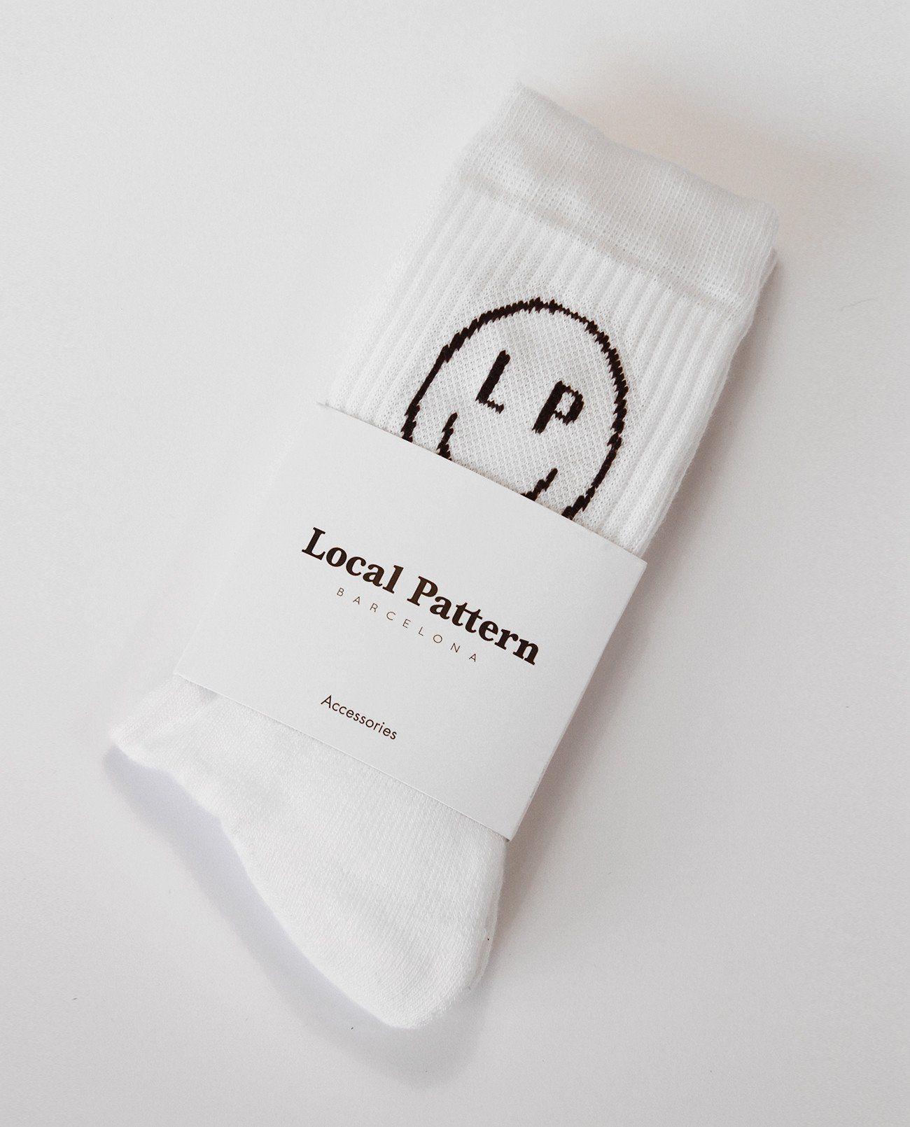 White Socks Logo - Logo Socks by Local Pattern