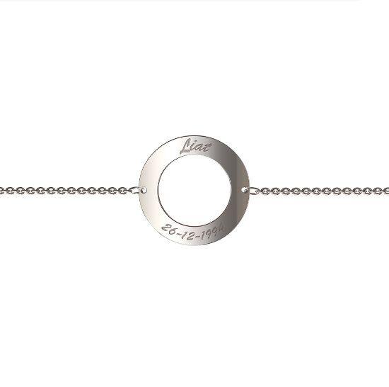 Pretty Silver Circle Logo - Silver Circle Bracelet | Hello Pretty. Buy design.