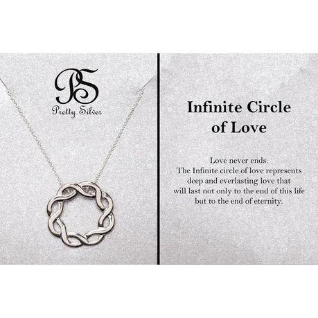 Pretty Silver Circle Logo - Pretty Silver Infinite Circle of Love Pendant. Buy Online in South