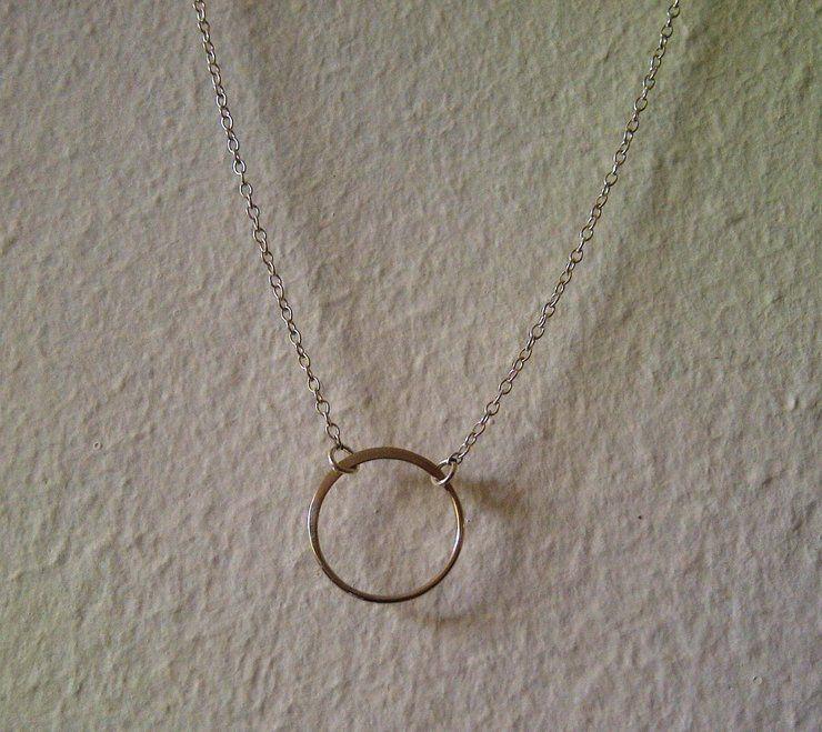 Pretty Silver Circle Logo - Silver circle necklace | Hello Pretty. Buy design.