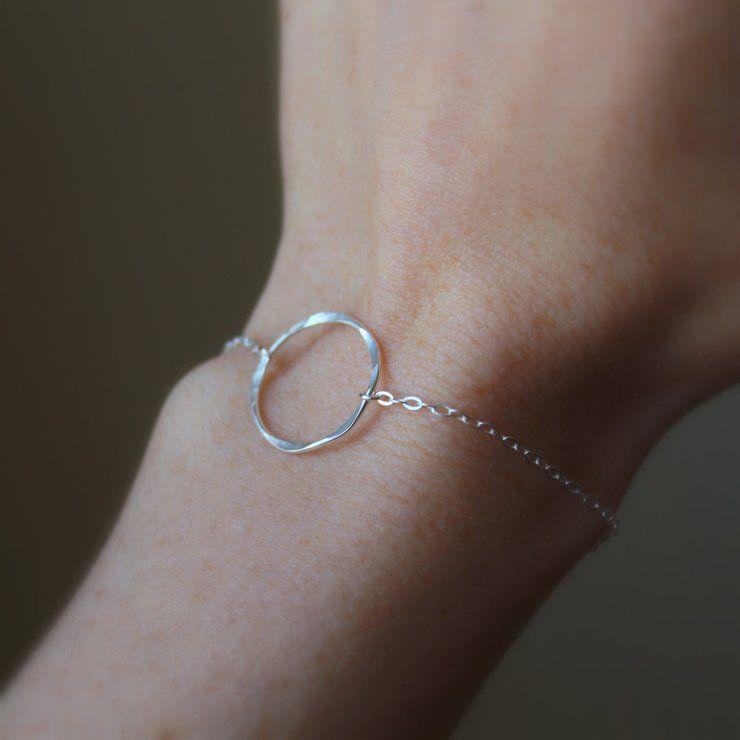 Pretty Silver Circle Logo - Sterling Silver Circle Bracelet Jewellery. Hello Pretty