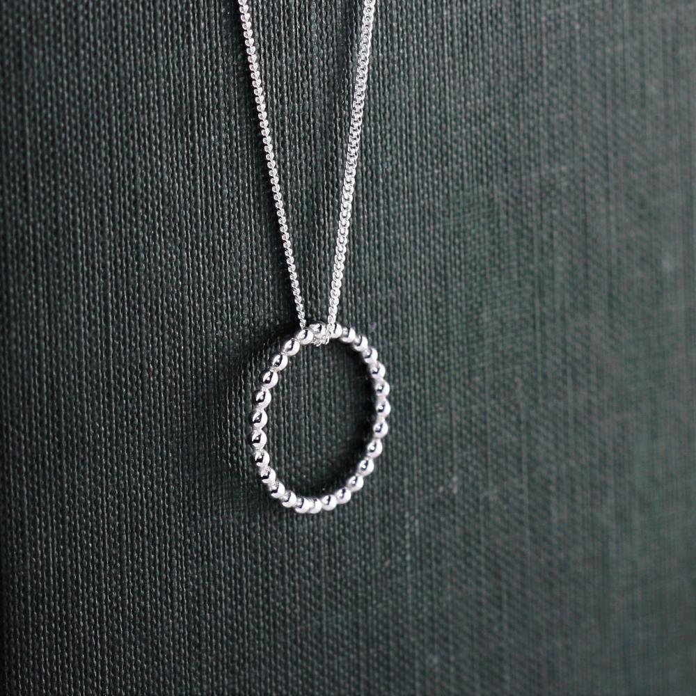 Pretty Silver Circle Logo - Circle of Life Silver Necklace - pretty-wild-jewellery