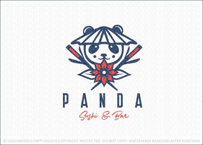 Panda Restaurant Logo - Readymade Logos Panda Sushi & Bar