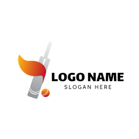 Orange Ball Logo - Free Cricket Logo Designs | DesignEvo Logo Maker