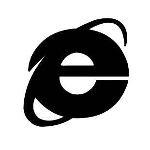 Black Internet Logo - Internet explorer logo famous logos decals, decal sticker #148