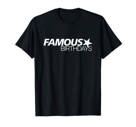 Famous White Logo - Famous Birthdays White Logo T Shirt: Clothing