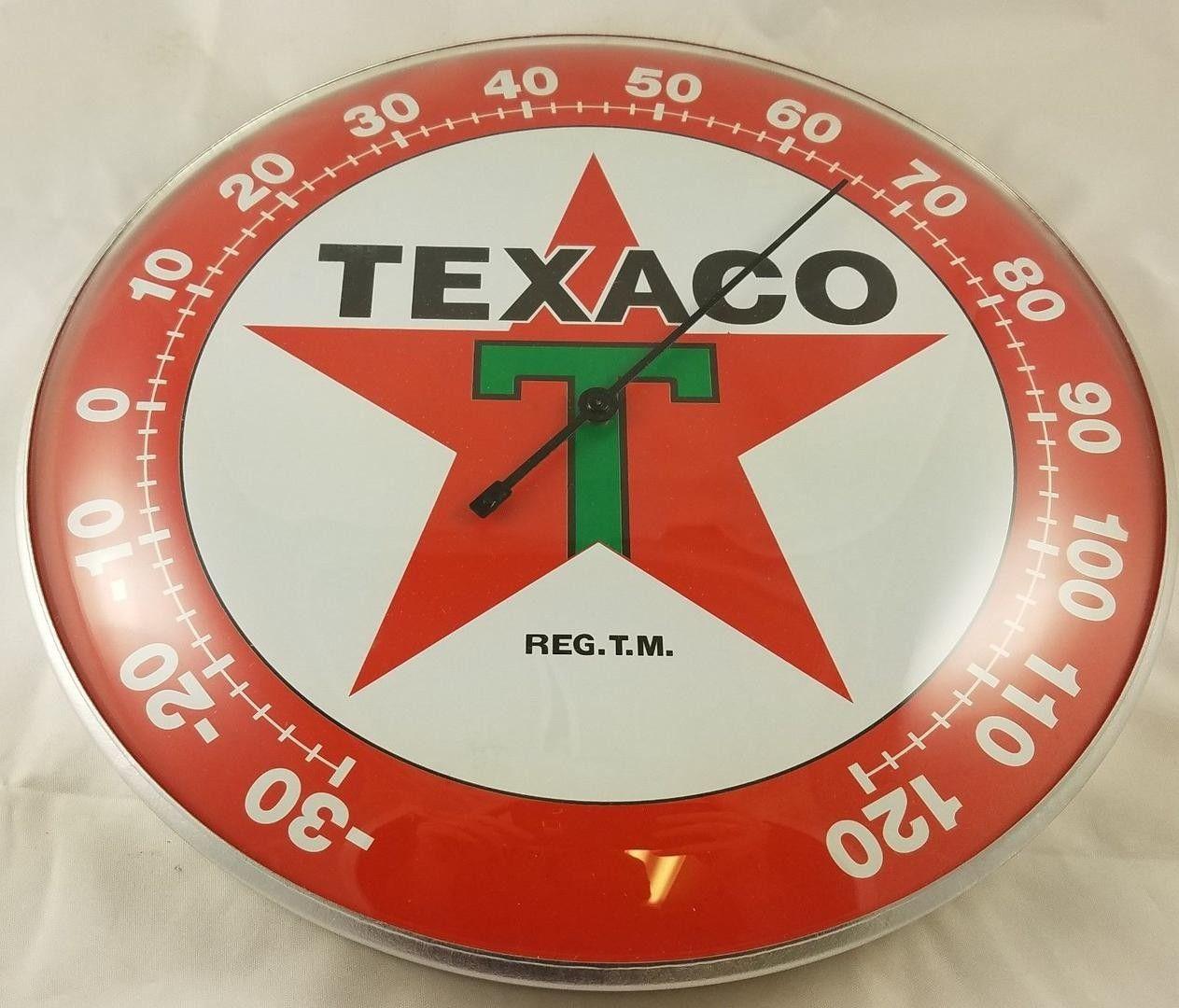 Red Star and the Letter T with a Logo - TEXACO RED STAR GREEN LETTER T GASOLINE OIL ROUND DOME ADVERTISING ...