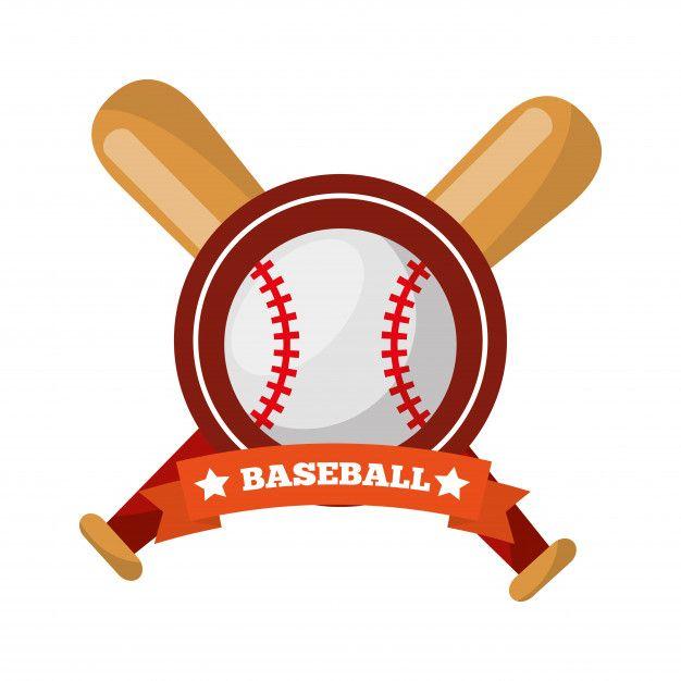 Ball Bat Logo - Baseball ball bats crossed game sport emblem Vector